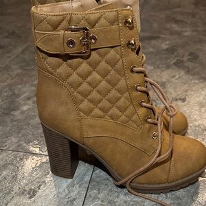 G by Guess Brown Lace-Up Women's Boots